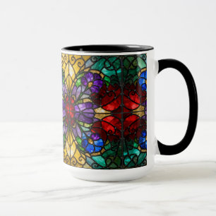 Juwel-Ton-Blumen-Glasmalerei-Kunstbecher Tasse
