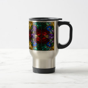 Juwel-Ton-Blumenfensterglaskunst-Mug Reisebecher