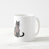 Juwel-Ton Botanischer Katzenkaffeebecher Kaffeetasse (VorderseiteRechts)