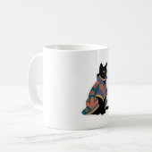 Juwel-Ton Botanischer Katzenkaffeebecher Kaffeetasse (Vorderseite Links)