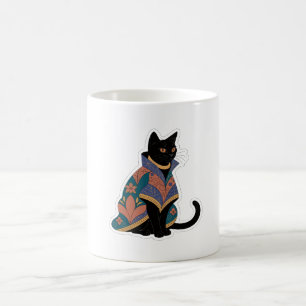 Juwel-Ton Botanischer Katzenkaffeebecher Kaffeetasse