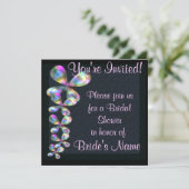 Juwel-Ton-Brautparty laden ein Einladung (Stehend Vorderseite)