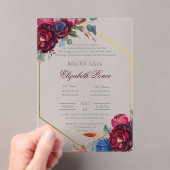 Juwel Ton mit Rahmen Quinceañera Acryleinladungen (Insitu (Handheld))