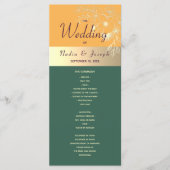 Juwel-Töne Hochzeitsprogramm Programm (Vorderseite)