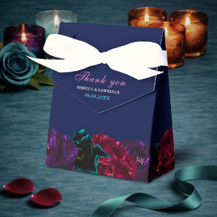 Juwel-Tonige Florale Hochzeitsgeschenke für Gäste Geschenkschachtel