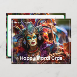 💚 💜 💛 Juweled Elegance: Mardi Gras Splendor Postkarte