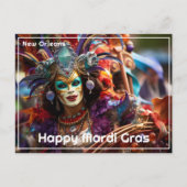 💚 💜 💛 Juweled Elegance: Mardi Gras Splendor Postkarte (Vorderseite)