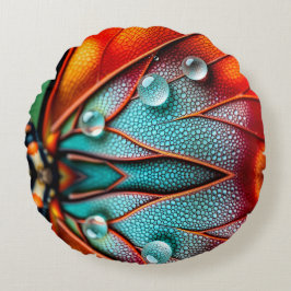 Juwelen auf einem feinen Flügel Rundes Kissen