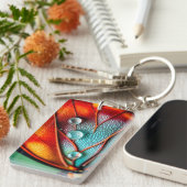 Juwelen auf einem feinen Flügel Schlüsselanhänger (Vorderseite rechts)