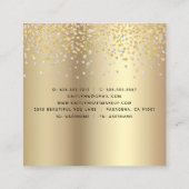 Juwelen aus Goldfolie, moderne Haarstylistin Quadratische Visitenkarte (Rückseite)