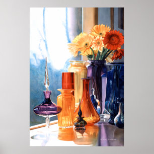 "Juwelen des Zars" Kunst-Glas-Aquarell Poster