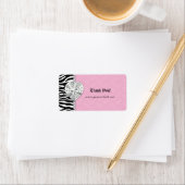 Juwelen im Einzelhandel Zebra Lace Pearls Heart Pi Adressaufkleber (Insitu)