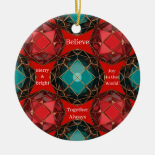 Juwelen-Kaleidoskop-Weihnachten Keramik Ornament