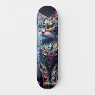 Juwelen Katzen Skateboard
