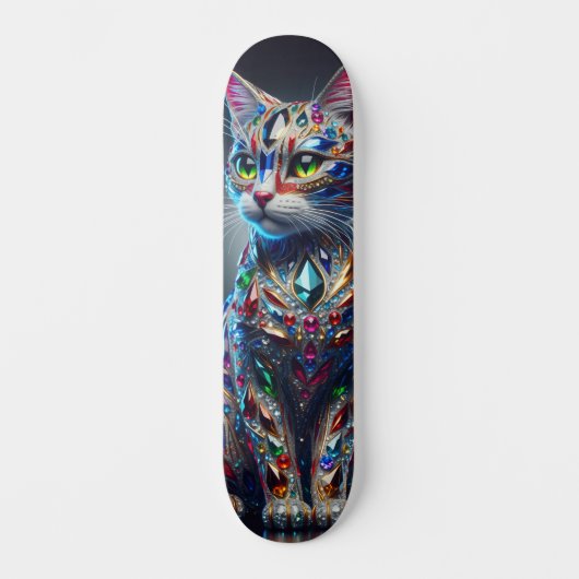 Juwelen Katzen Skateboard (Vorderseite)