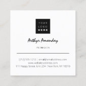 Juwelen Luxusgüter Perlen Gold Rose Gerahmt Quadratische Visitenkarte (Rückseite)