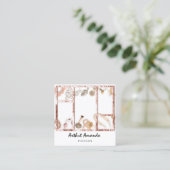 Juwelen Luxusgüter Perlen Gold Rose Gerahmt Quadratische Visitenkarte (Stehend Vorderseite)