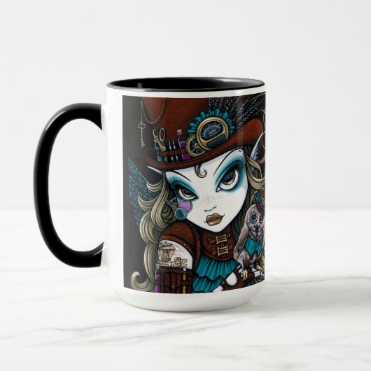 Juwelen u. Vern Steampunk Engel mit Tasse (Links)