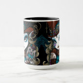 Juwelen u. Vern Steampunk Engel mit Tasse (Zentrum)