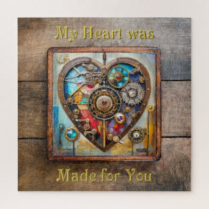 Juwelen Und Buntglas Herz Steampunk Serie Puzzle