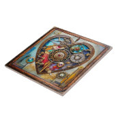 Juwelen und verklebte Glasherz Fliese (Seite)