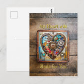 Juwelen und verklebte Glasherz Postkarte (Vorne/Hinten)