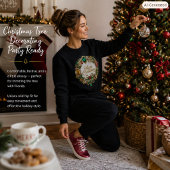 Juwelen-Weihnachtskranz Luxus-Edelstein-Feiertag Sweatshirt