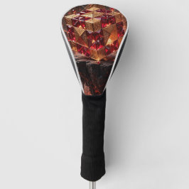 Juwelenförmiger Würfel auf dem vulkanischen Abgrun Golf Headcover