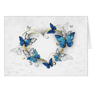 Juwelenherz mit Schmetterlingen Morpho