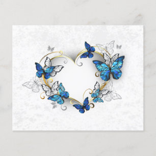 Juwelenherz mit Schmetterlingen Morpho