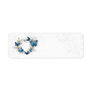 Juwelenherz mit Schmetterlingen Morpho