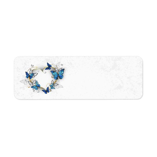 Juwelenherz mit Schmetterlingen Morpho (Vorne)