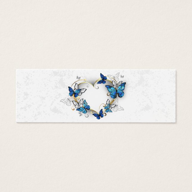 Juwelenherz mit Schmetterlingen Morpho (Vorderseite)
