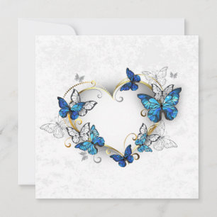 Juwelenherz mit Schmetterlingen Morpho