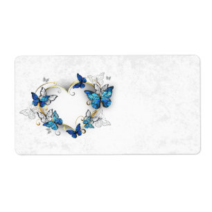 Juwelenherz mit Schmetterlingen Morpho