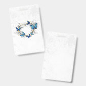 Juwelenherz mit Schmetterlingen Morpho Ausweis (Vorder- & Rückseite)