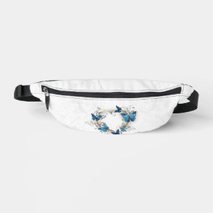 Juwelenherz mit Schmetterlingen Morpho Bauchtasche