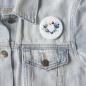 Juwelenherz mit Schmetterlingen Morpho Button (Beispiel)