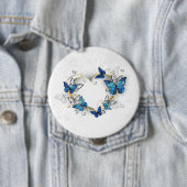 Juwelenherz mit Schmetterlingen Morpho Button (Beispiel)
