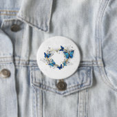 Juwelenherz mit Schmetterlingen Morpho Button (Beispiel)
