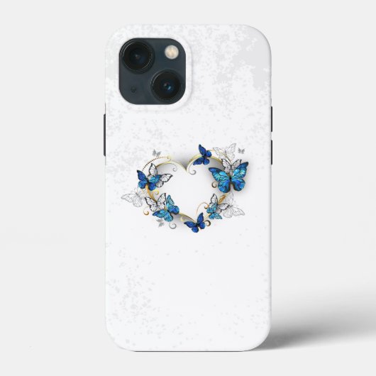 Juwelenherz mit Schmetterlingen Morpho Case-Mate iPhone Hülle (Rückseite)