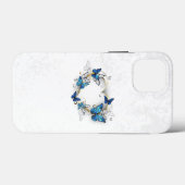 Juwelenherz mit Schmetterlingen Morpho Case-Mate iPhone Hülle (Rückseite (Horizontal))