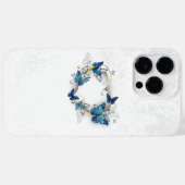 Juwelenherz mit Schmetterlingen Morpho Case-Mate iPhone Hülle (Rückseite (Horizontal))