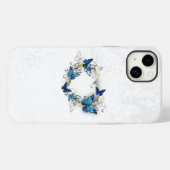 Juwelenherz mit Schmetterlingen Morpho Case-Mate iPhone Hülle (Rückseite (Horizontal))