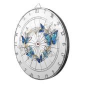 Juwelenherz mit Schmetterlingen Morpho Dartscheibe (Vorderseite rechts)