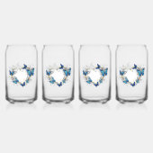 Juwelenherz mit Schmetterlingen Morpho Dosenglas (Hinten)