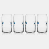 Juwelenherz mit Schmetterlingen Morpho Dosenglas (Links)