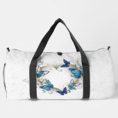 Juwelenherz mit Schmetterlingen Morpho Duffle Bag (Rückseite)
