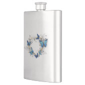Juwelenherz mit Schmetterlingen Morpho Flachmann (Links)