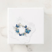 Juwelenherz mit Schmetterlingen Morpho Geschenkanhänger (Beispiel)